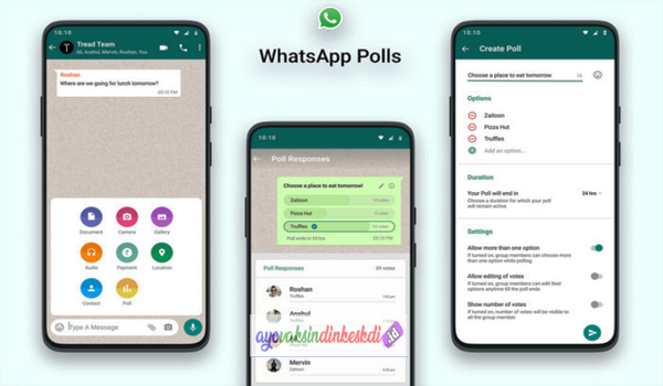 JAVATEKNO - Cara Menggunakan Fitur Polling Di Group WhatsApp